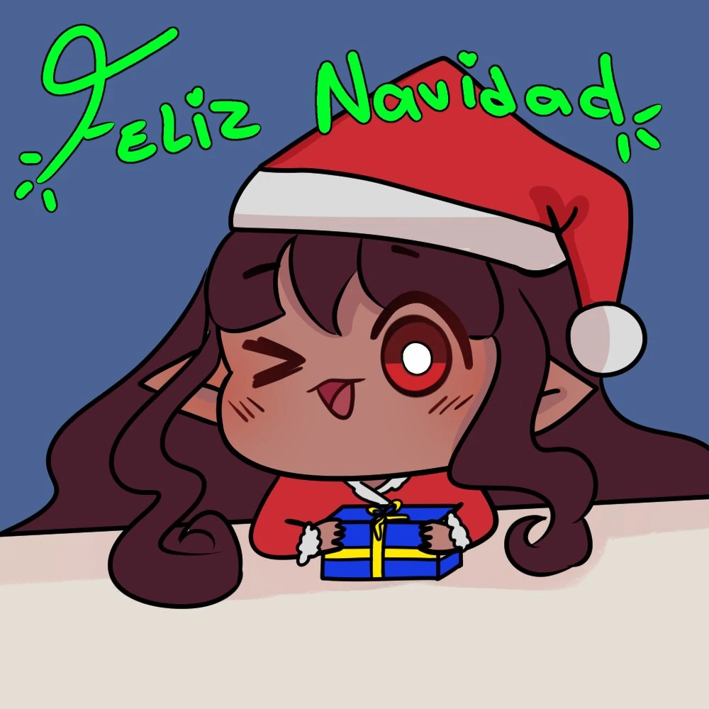 Hira celebrando Navidad