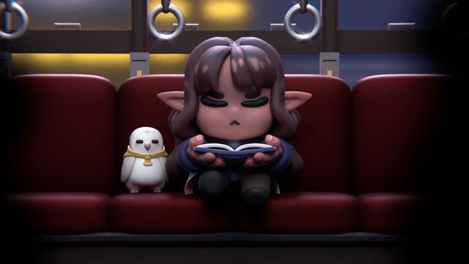 Hira leyendo en un tren